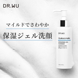 DR.WU Hyaluronic Complex Hydrating Gel Cleanser, 5.1 fl oz (150 ml), Gel Facial Cleanser, Hyaluronic Acid Blend, Moisturizing, Face Wash, Hypoallergenic, Sensitive Skin, Soap Free, Ceramide Formula, Protects Dry Skin