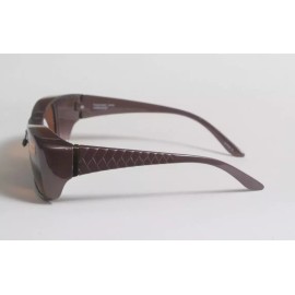 Foster Grant Solar Shield Polarized Fit Over Sunglasses Molly BRN M/L 100% UVA/UVB