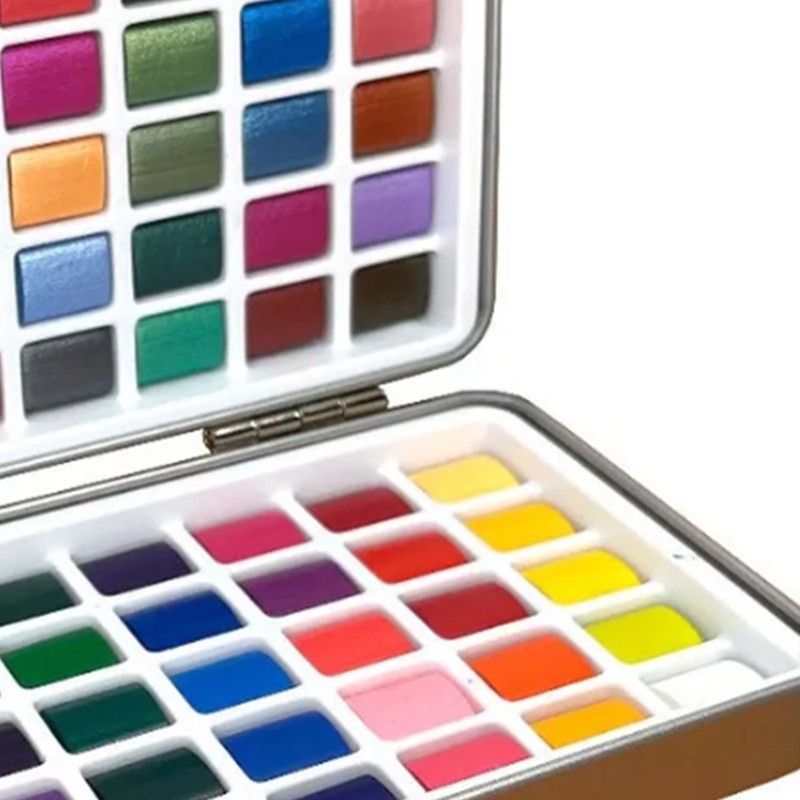 100 Colors Watercolor Paints Set High Transparency Pearlescent Solid Watercolor