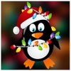 Christmas Penguin High Quality Double-Sided Window Cling with 20 Snowflakes