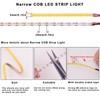 TOPAI 12V Thin 3mm Blue COB LED Strip Light Narrow