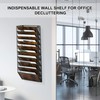 Solinxe 10-Pocket Wall File Organizer, Wood Mail Organizer Wall Mounted