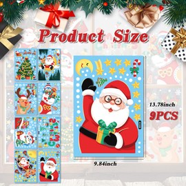 KUBDPQOR Christmas Glasses Decorations – Christmas Window Decals, Indoor Decorations, Snowflake Window Clings – Ultimate Festive Christmas Decor