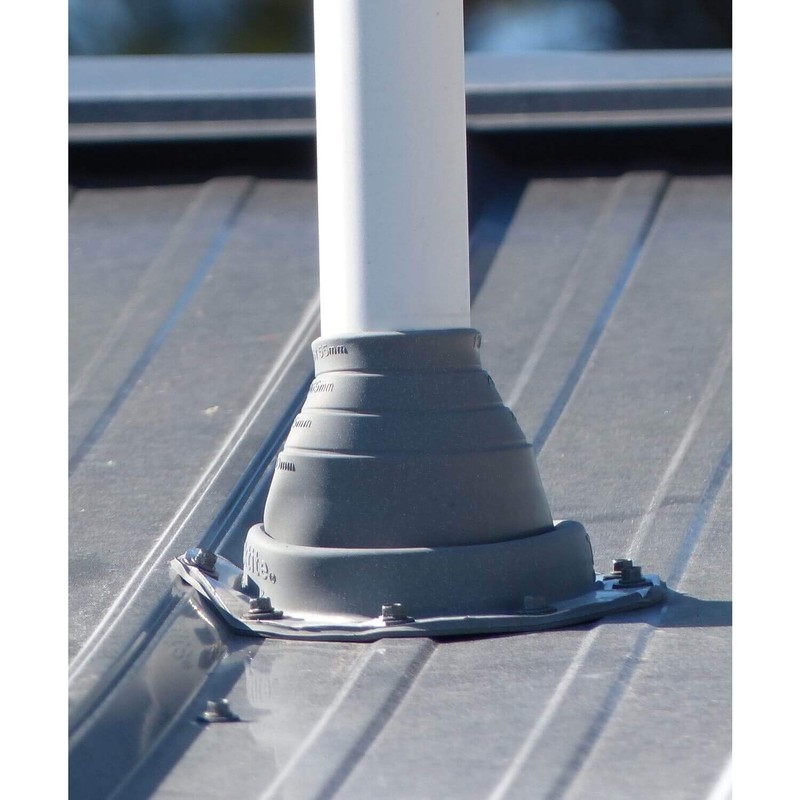 #1 (1/4" - 2-1/4") SQUARE BLACK EPDM Flexible Pipe Flashing,