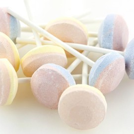 Snackadilly Double Lollies Retro Fruit Flavored Hard Candy, 50 Lollipops Per Bag, Orange Lemon Cherry Blue-Raspberry