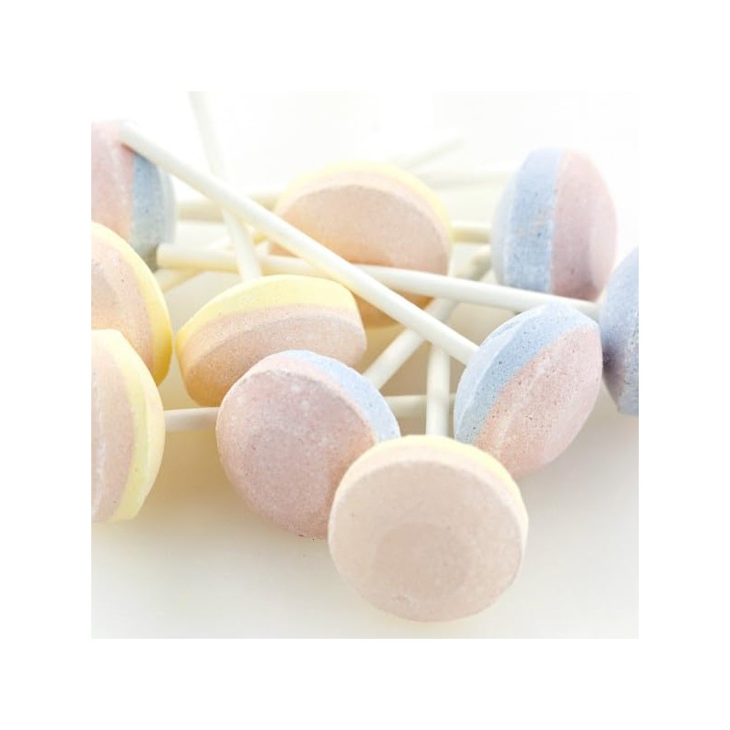 Snackadilly Double Lollies Retro Fruit Flavored Hard Candy, 50 Lollipops