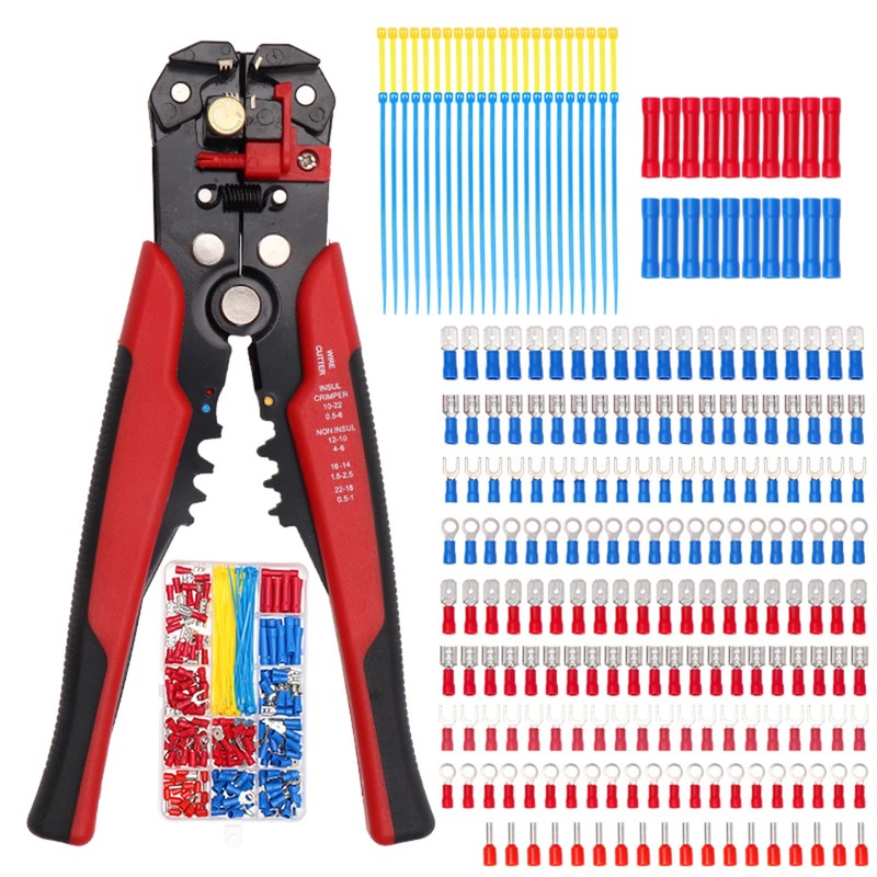 260PCS Crimp Cable Terminals Heat Shrink Insulated Wire Connector Assorted
