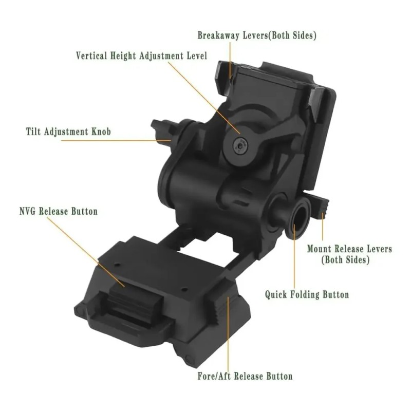 Lpoip Night Vision Mount, Nvg Tactical Helmet Mount, L4g24 N