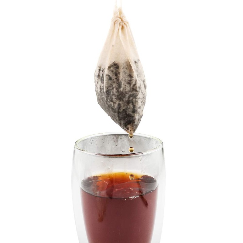 Tea Filter Bags, 50 Pack Housim Reusable Cotton Tea Bags