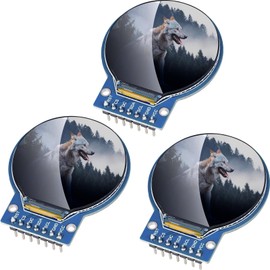 YELUFT 3 Pieces 1.28 Inch TFT Display Round 240 x 240 Pixel RGB 65,000 Colours GC9A01 Driver SPI Interface Self-Luminous Display Board for Arduino/Raspberry Pi/ESP32