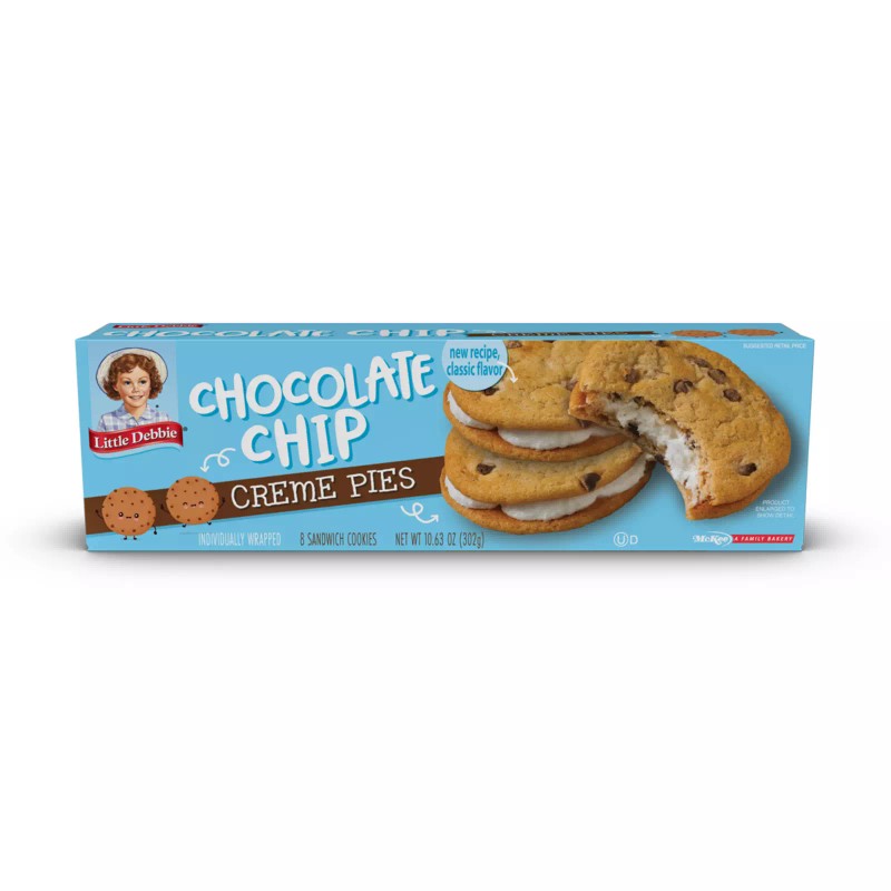 Little Debbie Chocolate Chip Creme Pies, 4 Boxes with Vanilla