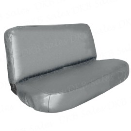C.P.R. New Universal Full Size Bench Truck Seat Cover Fits Dodge, Ford, Chevy (PU Leather Gray)