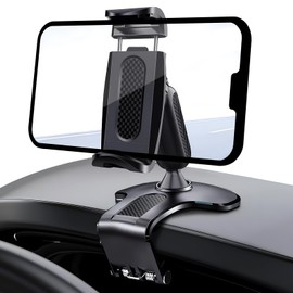 Elnicec Clip Type Car Smartphone Holder for Cars, 360 Degree Rotation, Adjustable to the Right Angle, Excellent Stability, Easy Installation, One Hand Operation, Fall Prevention, Highly Compatible