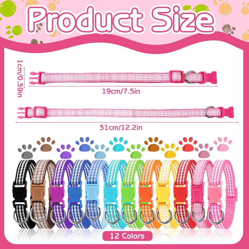 GGSTDDUP 36 Pcs Puppy Collar and Leash Set, Adjustable New