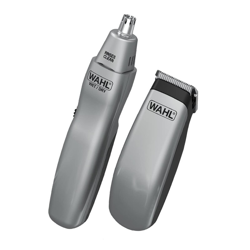 WAHL 9962-1816 Reise-Set / Batteriebetriebener Bartschneider und Nasen/Ohrhaartrimmer