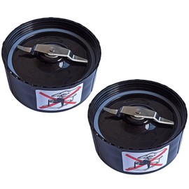 2X Flat Blade Replacement Parts for Magic Bullet Blender,Compatible with Magic Bullet 250W MB1001 Series With Gaskets Blender Accessories (2)