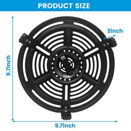 Air fryer Grill Plate for Ninja FD302 6.5 Qt FD101 5 Qt FD401 8 Qt Air Fryer, 9.7' Grill Pan Crisper Plate Replacement Parts for Ninja OP302 OP305 FD305 Tray Rack Accessories