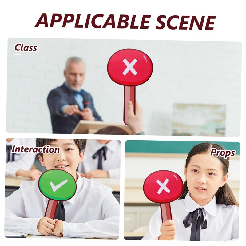 GRIRIW 2Pcs Handheld Voting Paddle Multi Function Game Board for