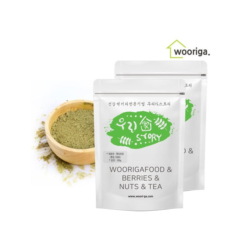 국내산 뽕잎가루 분말 500gX1봉 뽕잎차 Domestic Mulberry Leaf Powder 500g