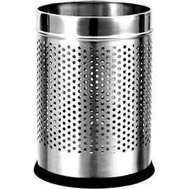 ROYAL SAPPHIRE Stainless Steel Perforated Open Dustbin Stainless Steel Trash Can Waste Bins for Bathroom, Living Room, Office (10 Liter) (8x8x13 in)