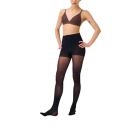ITEM m6 - Tights for Women with Compression - TRANSLUCENT 30 Conscious Control Top TIGHTS | Fine Tights 30 Denier Made from Sustainable Materials, black