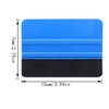 4Pcs Durable Black Felt Edge Squeegee, Plastic Squeegee with Felt