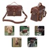 TOURBON Retro Bike Handlebar Bag Genuine Leather Bicycle Rear Saddle
