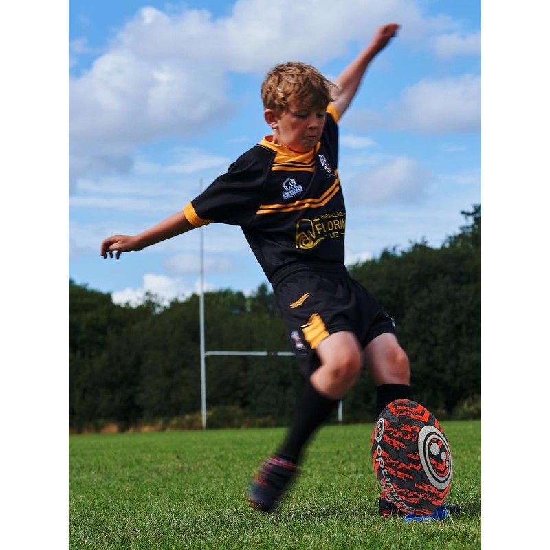 Optimum STREET RUGBY BALL - BLACK/ORANGE - MIDI