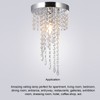 Crystal Flush Mount Chandelier Fixture Elegant Modern Ceiling Light Lamp