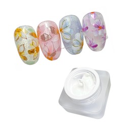 Nail Gel polish sculpture gel 5g white in colour clear stroke non wipe chrome applicable DIY at home Nail solons mini 3D designs (White, 5g)