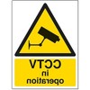 VSafety 63050AN-W "CCTV In Operation" Warning General Sign, Window Sticker,