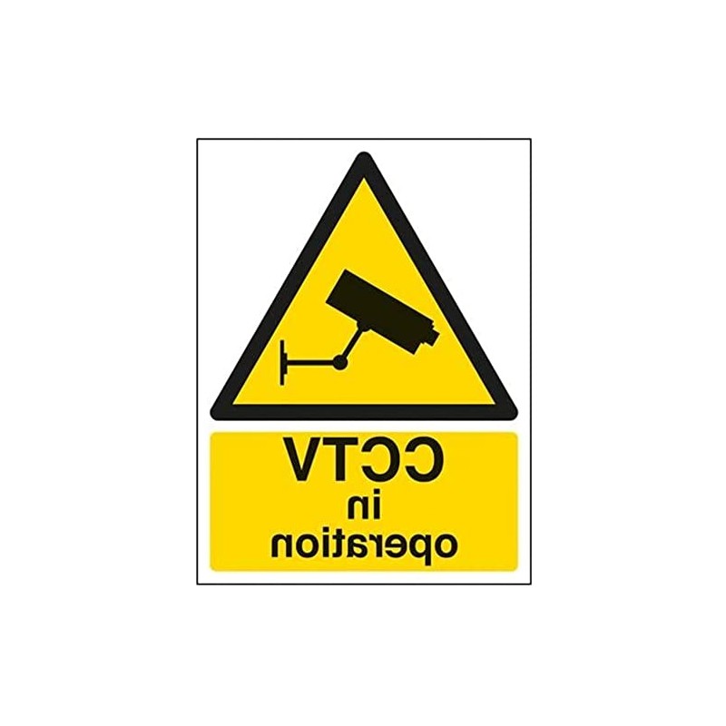 VSafety 63050AN-W "CCTV In Operation" Warning General Sign, Window Sticker,