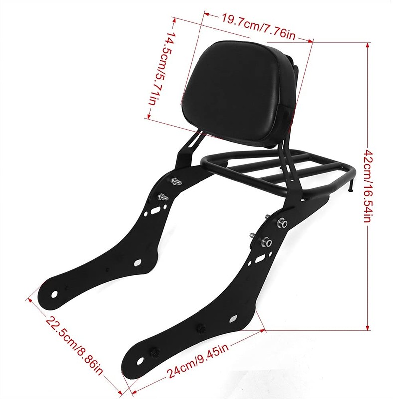 Detachable Passenger Backrest Sissy Bar for Kawasaki Vulcan S 650