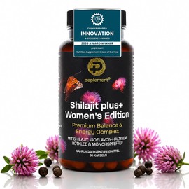 Shilajit plus+ Women's Edition - Premium Balance & Energy Complex for Women | With Shilajit, Red Clover & Monk Pepper | With Vitamins & Minerals | Vegan | Developed in Switzerland | 60 Capsules