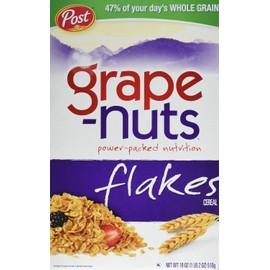 Grape-Nuts Cereal, Flakes, 18 oz, (pack of 3)