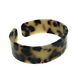 Hulu Makana Faux Turtle Shell Bracelet - 2.0 cm - Black/White