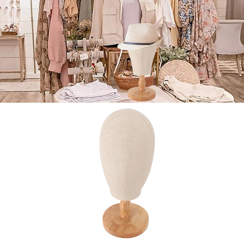 Wig Head Stand Non Woven Fabric Mannequin Head Hat Display
