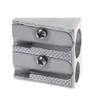 Wanfor Sharpener, Metal Bevelled Double Hole Pencil Sharpener School Office