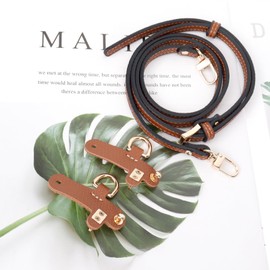 Azjachiny Purse Straps for Women Crossbody Bag Replacement Leather Strap Accessories Set Suit for Longchamp Bag (0.35in Brown 1)