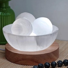 NKlaus 3 x Selenite Ball 5-6 cm - Handmade Healing Stone Balls for Reiki, Meditation & Chakra Healing, Polished & Energising, Ideal for Spiritual Rituals