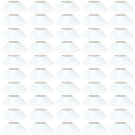 wlilupah 50 Pcs Mini Soccer Cones for Sport Agility Disc Cones Soccer Training for Agility Drills Sports Football Basketball Football Basketball Drills (White)