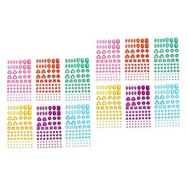 ABOOFAN 12sheets Rhinestone Stickers Handmade Acrylic Decorative Stickers for Crafts Shiny Safe Skin-Friendly