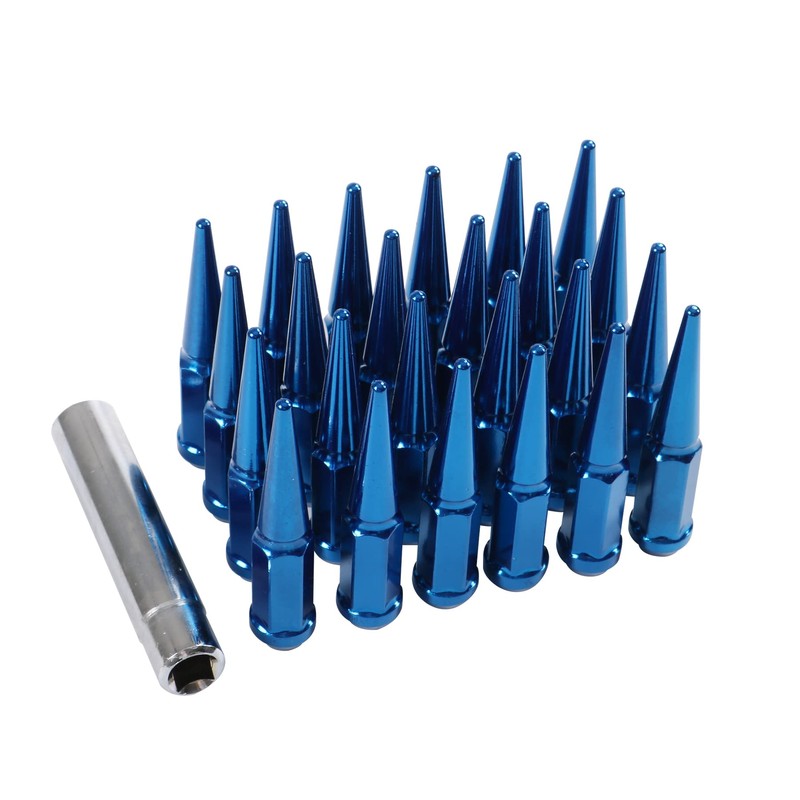 JDMSPEED New Wheel Spike Lug Nuts (24pcs) with 1 Socket