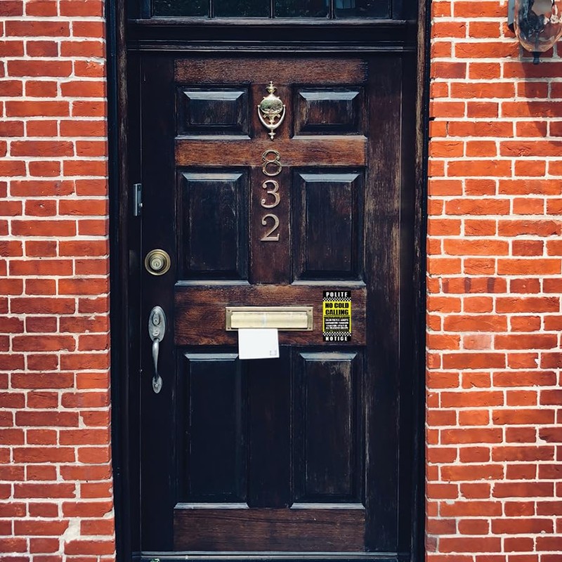 No Cold Callers Sign for Front Door Sticker No Cold