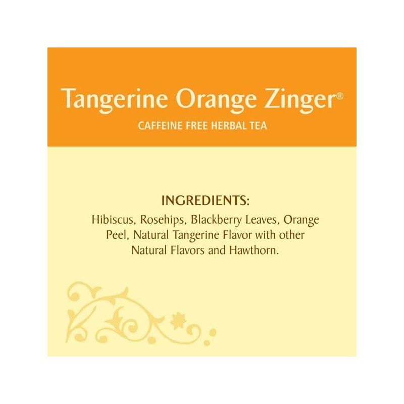 CELESTIAL SEASONINGS HERB TEA,TANGERINE ORANGE, 20 BAG