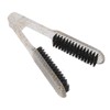 Double Sided Brush Clamp Ergonomic Handle Anti Static Nylon Hair