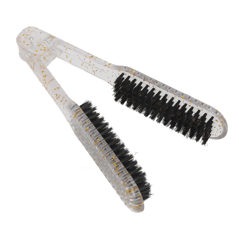 Double Sided Brush Clamp Ergonomic Handle Anti Static Nylon Hair
