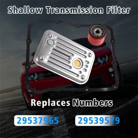 Transmission Filter Kit for Allison 1000 2000 Series,Fit for 2001-2010 Chevy Silverado/GMC Sierra 2500 3500HD， Internal Shallow Filter＆ External Spin On Filter ，Replaces OE 29539579 29537965