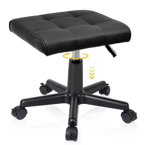 Adjustable Leg Rest with Wheels for Office Desk & Gaming