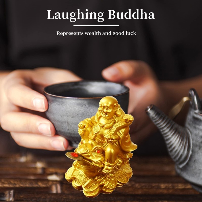 YODOOLTLY Feng Shui Laughing Buddha, Wealth Laughing Buddha Sit on